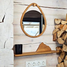 Įkelti vaizdą į galerijos rodinį, Rankų Darbo Medinė Kalno Silueto Lentyna, Dekoratyvinė Sieninė Lentyna Interjerui