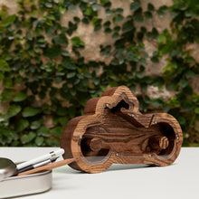 Įkelti vaizdą į galerijos rodinį, Motociklo formos medinė taupyklė