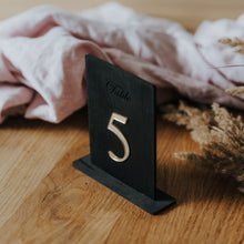 Įkelti vaizdą į galerijos rodinį, Juodi Mediniai Stalo Numeriai Vestuvėms, Stalo Numeracija Šventėms
