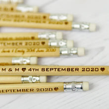 Įkelti vaizdą į galerijos rodinį, Personalizuoti mediniai HB pieštukai, puiki graviruota dovana