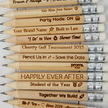 Įkelti vaizdą į galerijos rodinį, Graviruoti Mediniai HB Pieštukai Dovanoms, Asmeninės Dovanos Vestuvėms, Krikštynoms, Mokytojams ir Vaikams