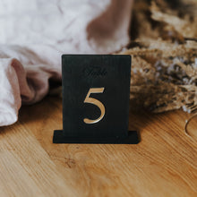 Įkelti vaizdą į galerijos rodinį, Juodi Mediniai Stalo Numeriai Vestuvėms, Stalo Numeracija Šventėms