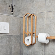 Įkelti vaizdą į galerijos rodinį, Medinis Laikiklis Tualetiniam Popieriui, Sieninė Vonios Kambario Dekoracija Iš Ąžuolo