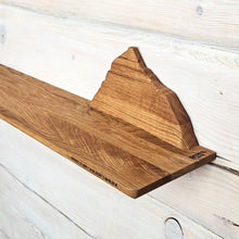 Įkelti vaizdą į galerijos rodinį, Medinė Lentyna su Everesto Kalno Siluetu, Dekoratyvus Sieninis Akcentas