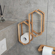 Įkelti vaizdą į galerijos rodinį, Medinis Tualetinio Popieriaus Laikiklis, Funkcionalus ir Stilingas Vonios Kambario Organizatorius