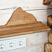 Įkelti vaizdą į galerijos rodinį, Rankų Darbo Medinė Kalno Silueto Lentyna, Dekoratyvinė Sieninė Lentyna Interjerui