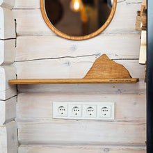 Įkelti vaizdą į galerijos rodinį, Rankų Darbo Medinė Kalno Silueto Lentyna, Dekoratyvinė Sieninė Lentyna Interjerui