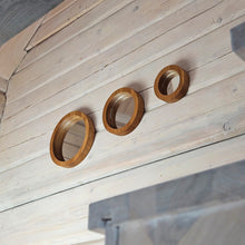 Įkelti vaizdą į galerijos rodinį, Rankų Darbo Ąžuolinis Veidrodžių Rinkinys (3 vnt.), Stilingas Sieninis Dekoras ir Puiki Dovana