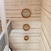 Įkelti vaizdą į galerijos rodinį, Rankų Darbo Ąžuolinis Veidrodžių Rinkinys (3 vnt.), Stilingas Sieninis Dekoras ir Puiki Dovana