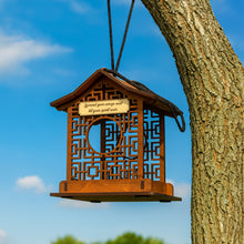 Įkelti vaizdą į galerijos rodinį, Rankų Darbo Medinė Paukščių Lesykla su Stogeliu, Skirta Sodo ir Miško Paukščiams