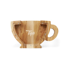 Įkelti vaizdą į galerijos rodinį, Medinė arbatpinigių dėžutė, Medinė puodelio formos taupyklė