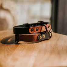 Įkelti vaizdą į galerijos rodinį, Odinis šuns antkaklis, Dovana gyvūnų augintojams