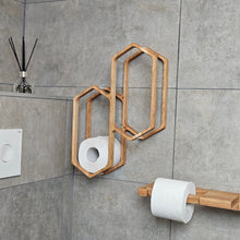 Įkelti vaizdą į galerijos rodinį, Medinis Tualetinio Popieriaus Laikiklis, Funkcionalus ir Stilingas Vonios Kambario Organizatorius