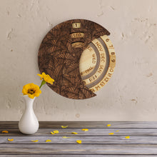 Įkelti vaizdą į galerijos rodinį, Rankų Darbo Medinis Kalendorius, Apvalus Dekoratyvinis Aksesuaras ir Dovana Ypatingoms Progoms