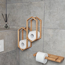Įkelti vaizdą į galerijos rodinį, Medinis Tualetinio Popieriaus Laikiklis, Funkcionalus ir Stilingas Vonios Kambario Organizatorius