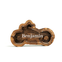 Įkelti vaizdą į galerijos rodinį, Motociklo formos medinė taupyklė