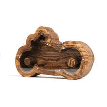 Įkelti vaizdą į galerijos rodinį, Medinė taupyklė motociklas ( 2 dydžiai, 3 spalvos, graviravimas)