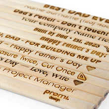 Įkelti vaizdą į galerijos rodinį, Natūralaus Medžio Dailidės Pieštukas, Unikali Dovana Vyrui, Tėčiui, Statybininkui