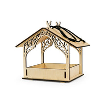 Įkelti vaizdą į galerijos rodinį, Medinė Paukščių Lesykla Lauko Erdvėms, Rankų Darbo Lesyklėlė Terasai, Kiemui ar Sodui