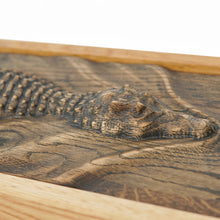 Įkelti vaizdą į galerijos rodinį, 3D Medinė Krokodilo Sienos Skulptūra, Laukinės Gamtos Medžio Raižinys, Rankų Darbo Sieninė Dekoracija