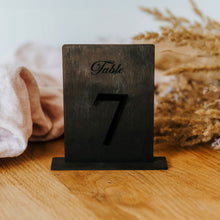 Įkelti vaizdą į galerijos rodinį, Juodi Mediniai Stalo Numeriai Vestuvėms, Stalo Numeracija Šventėms