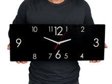 Įkelti vaizdą į galerijos rodinį, Medinis juodas laikrodis (2 dydžiai)