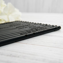 Įkelti vaizdą į galerijos rodinį, Individualūs Graviruoti Juodi HB Pieštukai, Išskirtinė Dovana Kiekvienai Progai