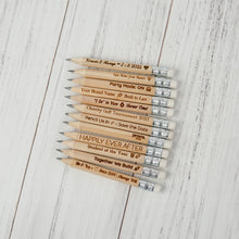 Įkelti vaizdą į galerijos rodinį, Graviruoti Mediniai HB Pieštukai Dovanoms, Asmeninės Dovanos Vestuvėms, Krikštynoms, Mokytojams ir Vaikams