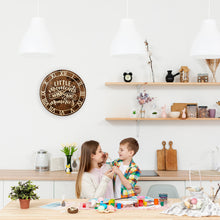 Įkelti vaizdą į galerijos rodinį, Apvalus rudas medinis laikrodis, Tylus sieninis laikrodis