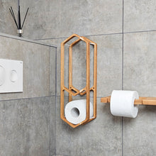 Įkelti vaizdą į galerijos rodinį, Medinis Laikiklis Tualetiniam Popieriui, Sieninė Vonios Kambario Dekoracija Iš Ąžuolo