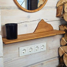 Įkelti vaizdą į galerijos rodinį, Rankų Darbo Medinė Kalno Silueto Lentyna, Dekoratyvinė Sieninė Lentyna Interjerui