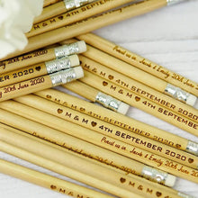 Įkelti vaizdą į galerijos rodinį, Personalizuoti mediniai HB pieštukai, puiki graviruota dovana