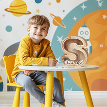 Įkelti vaizdą į galerijos rodinį, Vardinė Medinė Taupyklė Vaikams, Raidės Formos Pinigų Dėžutė su Vardu