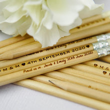 Įkelti vaizdą į galerijos rodinį, Personalizuoti mediniai HB pieštukai, puiki graviruota dovana