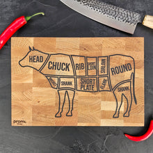 Įkelti vaizdą į galerijos rodinį, Individuali Ąžuolinė Pjaustymo Lenta su Graviruotu Piešiniu, Ideali Dovana Virtuvei ir Griliui