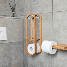 Įkelti vaizdą į galerijos rodinį, Medinis Laikiklis Tualetiniam Popieriui, Sieninė Vonios Kambario Dekoracija Iš Ąžuolo