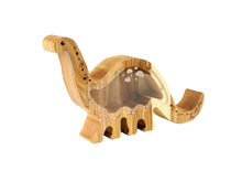 Įkelti vaizdą į galerijos rodinį, Medinė taupyklė dinozauras (didelė, graviravimas)