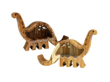 Įkelti vaizdą į galerijos rodinį, Medinė taupyklė dinozauras (graviravimas)