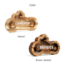 Įkelti vaizdą į galerijos rodinį, Medinė motociklo formos taupyklė