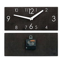 Įkelti vaizdą į galerijos rodinį, Medinis juodas laikrodis (2 dydžiai)
