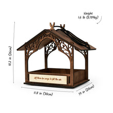 Įkelti vaizdą į galerijos rodinį, Personalizuota Medinė Paukščių Lesyklėlė, Rankų Darbo Pakabinama Lauko Dekoracija