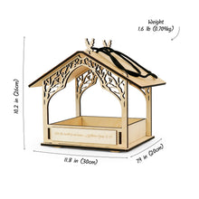 Įkelti vaizdą į galerijos rodinį, Medinė Paukščių Lesykla Lauko Erdvėms, Rankų Darbo Lesyklėlė Terasai, Kiemui ar Sodui