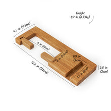 Įkelti vaizdą į galerijos rodinį, Medinis Tualetinio Popieriaus Laikiklis Su Lentynėle Ir Įpjova Telefonui, Vonios Kambario Dekoracija