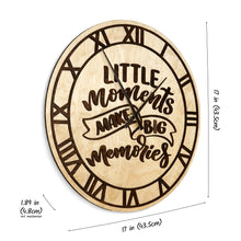 Įkelti vaizdą į galerijos rodinį, Apvalus medinis laikrodis, Modernus laikrodis