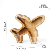 Įkelti vaizdą į galerijos rodinį, Personalizuota Medinė Lėktuvo Taupyklė, Puiki Dovana Vaikų Krikštynoms, Gimtadieniui ar Kalėdoms, Vardinė Taupyklė Ir Kambario Dekoracija