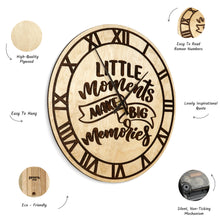 Įkelti vaizdą į galerijos rodinį, Apvalus medinis laikrodis, Modernus laikrodis