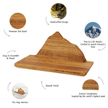 Įkelti vaizdą į galerijos rodinį, Unikali medinė Everesto kalno lentyna, stilinga interjero detalė kalnų mylėtojams