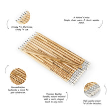 Įkelti vaizdą į galerijos rodinį, Personalizuoti mediniai HB pieštukai, puiki graviruota dovana