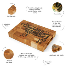 Įkelti vaizdą į galerijos rodinį, Individuali Ąžuolinė Pjaustymo Lenta su Graviruotu Piešiniu, Ideali Dovana Virtuvei ir Griliui