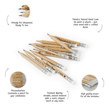 Įkelti vaizdą į galerijos rodinį, Graviruoti Mediniai HB Pieštukai Dovanoms, Asmeninės Dovanos Vestuvėms, Krikštynoms, Mokytojams ir Vaikams